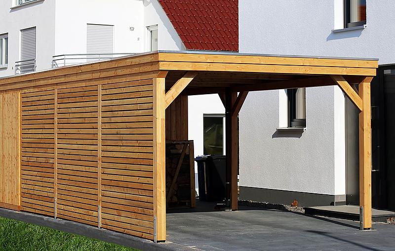 Holz-Carport - Rhombus Leisten